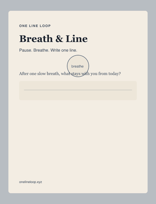 Breath & Line daily logs template preview